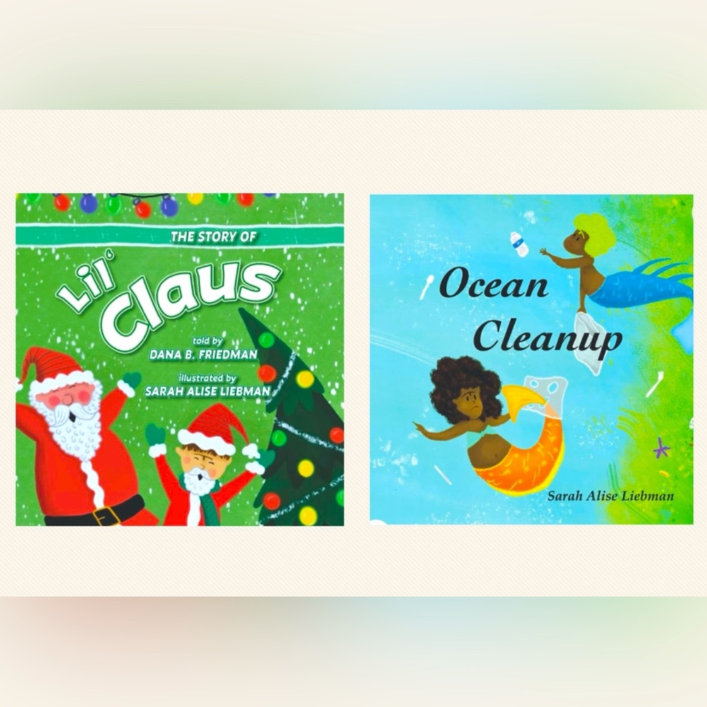 Lil Clause and Ocean Clean Up Soft Cover Books for Young Children
